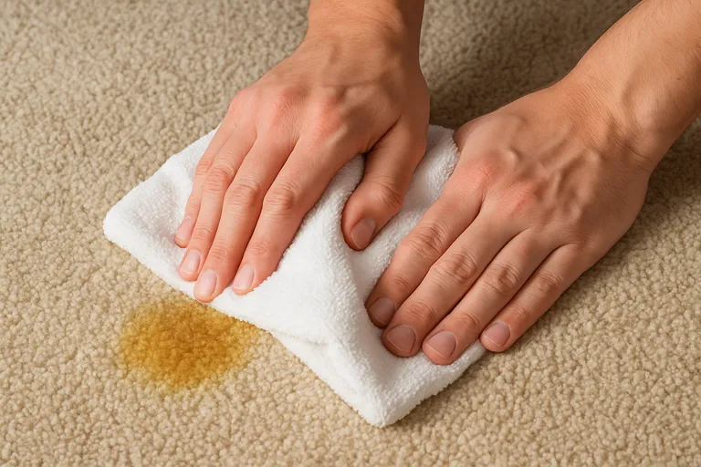 Verse urinevlekken direct verwijderen