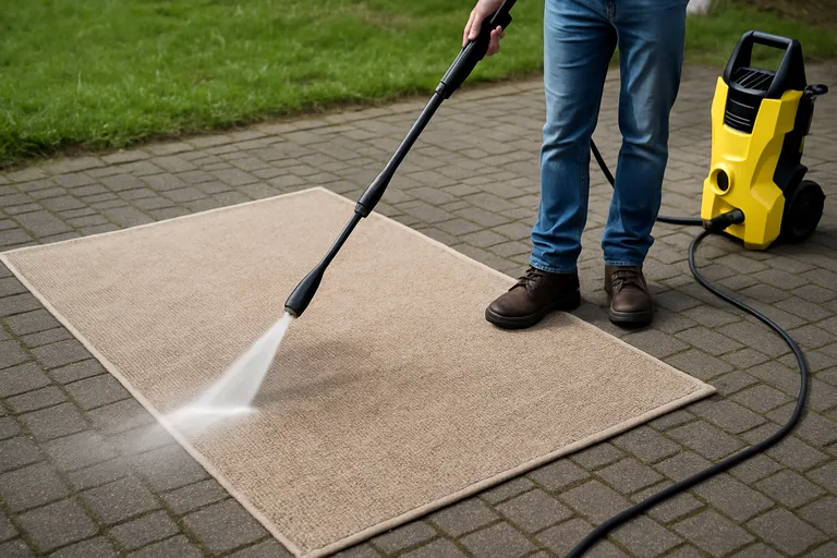 Voorbereiding en instellingen voor tapijt reinigen met hogedrukreiniger
